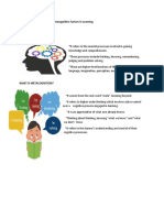 Concept of Cognitive and Metacognitive Factors in Learning