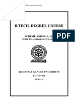 MG University B Tech (Scheme & Syllabi) 2002-2003