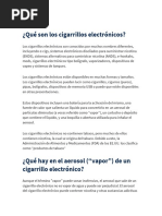 Qué Son Los Cigarrillos Electrónicos