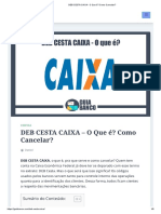 DEB CESTA CAIXA - O Que É - Como Cancelar