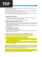 Anexo de Seguridad para Servicio de Transporte WACAM 2018