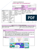 Sesión Escribimos Nuestro Díptico de Recomendaciones