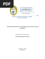 Análisis de Cuento La Bella Durmiente Carlos Ugalde