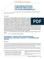 Fracturas Metafisarias Distales Extraarticulares de Tibia: Placa Percutánea vs. Clavo Endomedular