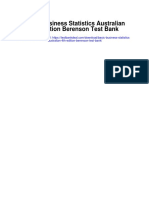 Basic Business Statistics Australian 4th Edition Berenson Test Bank