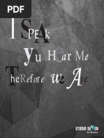 I SPEAK YOU HEAR ME Catalogue