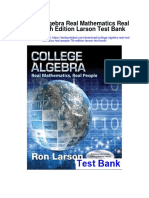 College Algebra Real Mathematics Real People 7th Edition Larson Test Bank