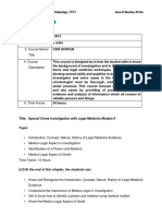 Special Crime Investigation With Legal Medicine Module II