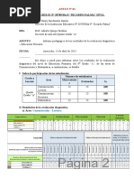 Informe Pedagógico de Los Resultados de La Evaluación Diagnóstica