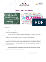 Livret D'accueil 2021 - 2022 6e