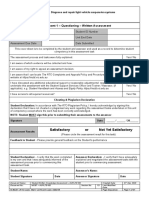 Assessment 1 Student Questioning Written Knowledge Assessment AURLTD105 V1