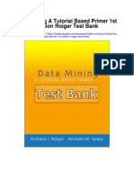 Data Mining A Tutorial Based Primer 1st Edition Roiger Test Bank