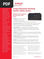 Avaya Ethernet Routing Switch 4800 Series