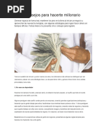 Cinco Consejos para Hacerte Millonario