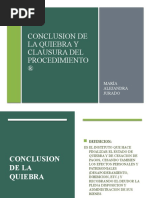 Conclusion de La Quiebra y Clausura Del Procedimiento