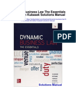 Dynamic Business Law The Essentials 3rd Edition Kubasek Solutions Manual