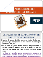 Limitaciones de La Aplicación de Las Leyes Extranjeras