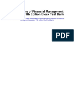 Foundations of Financial Management Canadian 11th Edition Block Test Bank