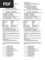 SUMMATIVE TEST 4th Qurter Mapeh