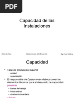 Capacidad de Las Instalaciones