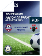 Bases Torneo Pasion de Barrio 2023