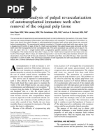 Histologic Analysis of Pulpal Revascularization of Autotransplanted Immature Teeth After Removal of The Original Pulp Tissue