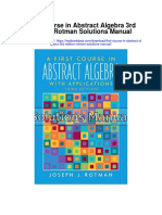 First Course in Abstract Algebra 3rd Edition Rotman Solutions Manual