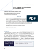 Late Development of Multiple Supernumerary Teeth in A Patient With Hypodontia