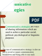 Types of Communicative Strategies