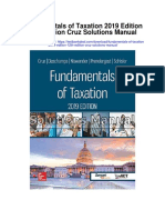 Fundamentals of Taxation 2019 Edition 12th Edition Cruz Solutions Manual