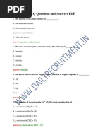 Chemistry MCQ Questions and Answers PDF