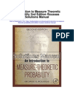 Introduction To Measure Theoretic Probability 2nd Edition Roussas Solutions Manual