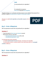 Solution 1:: Big O - Order of Magnitude