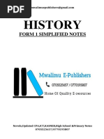 History Form 1 Simplified Notes