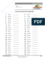 Multiplication Dodging Tables Workbook 2