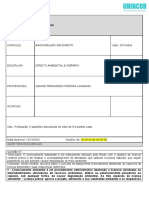 Va2 Substitutiva Direito Ambiental e Agrário