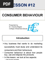 Lesson 11 - Consumer Behaviour