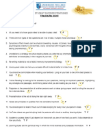 SSS EXAM REVIEW Treasure Hunt