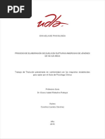 Proceso de Elaboracion de Duelo en Rupturas Amorosas de Jovenes de 18 A 25 Años