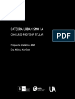 Cátedra Urbanismo IA Concurso Profesor Titular Propuesta Académica 2021