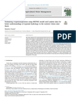 Estimating Evapotranspiration Using METRIC Model and Landsat Data