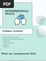 Interpersonal Skills