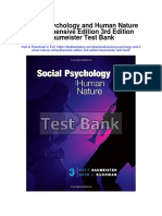 Social Psychology and Human Nature Comprehensive Edition 3rd Edition Baumeister Test Bank