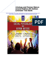 Social Psychology and Human Nature Comprehensive Edition 4th Edition Baumeister Test Bank