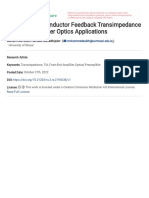 A 90 NM Active Inductor Feedback Transimpedance Amplifier For Fiber Optics Applications