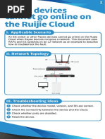 Reyee Devices Cant Online