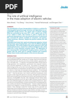 The Role of Artificial Intelligence in The Mass Adoption of Electric Vehicles