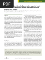 Effects of The Duration of Breastfeeding and Partner Support For Breast - Feeding Mothers On The Nutritional Status of Infants Aged 0-6 Month