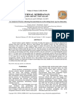 An Analysis of Factors Affecting Parental Behavior in Providing Early Age Sex Education