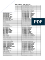 Lista de Bebidas Separada 2022